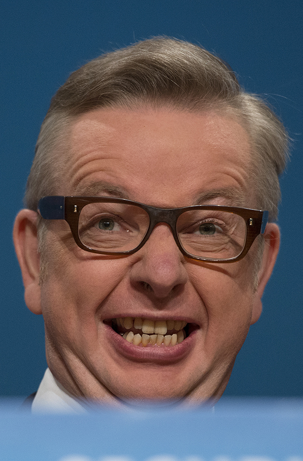 Why don't we wrap up with a last reminder of Michael Gove. He's quite friendly in person actually...sorry Michael.