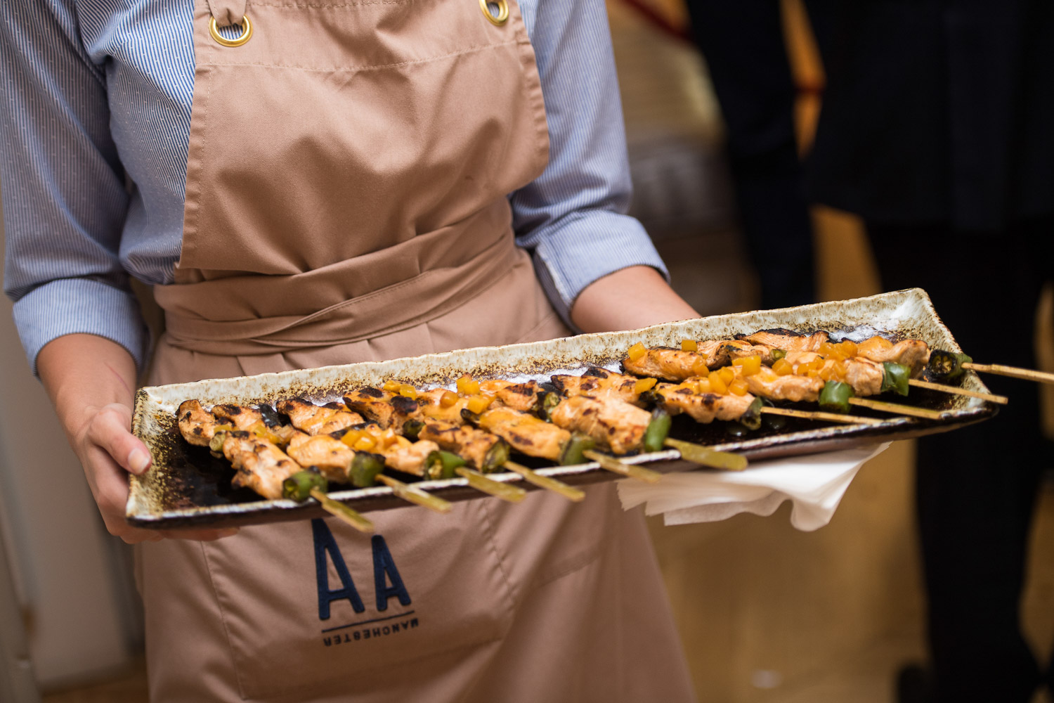 Manchester event Photography Photograph of Canapés at ISG summer party at Australasia Spinningfields Events photography by Jon Parker Lee