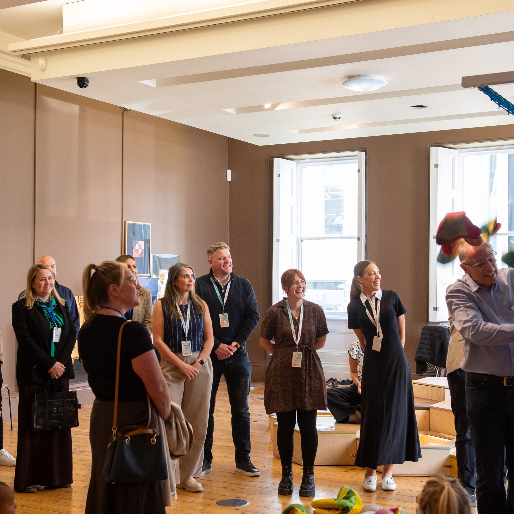 Guests at a conference at Manchester Art Gallery