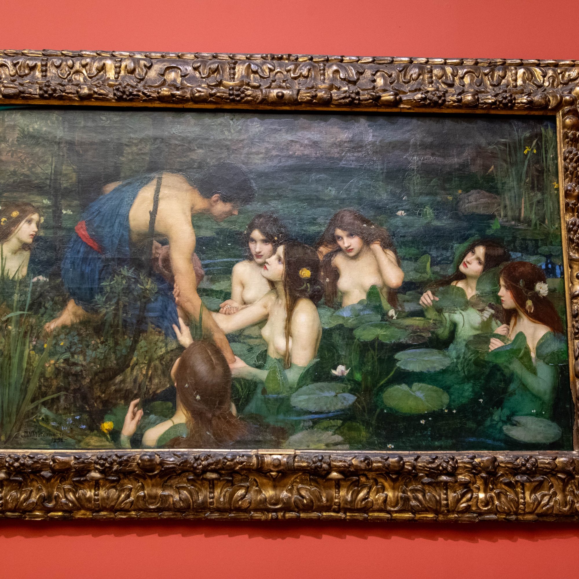J.W Waterhouse's painting of Hylas and the Nymphs at Manchester Art Gallery